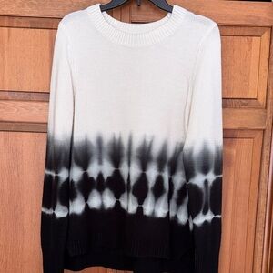 Simply Vera Vera Wang Cream and Black Ombre Sweater